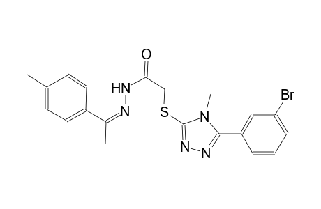 2-{[5-(3-bromophenyl)-4-methyl-4H-1,2,4-triazol-3-yl]sulfanyl}-N'-[(Z)-1-(4-methylphenyl)ethylidene]acetohydrazide