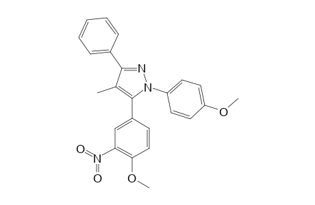 5-(4-METHOXY-3-NITROPHENYL)-1-(4-METHOXYPHENYL)-4-METHYL-3-PHENYL-1H-PYRAZOLE