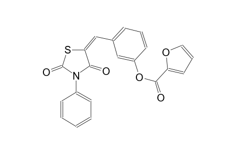 3-[(E)-(2,4-dioxo-3-phenyl-1,3-thiazolidin-5-ylidene)methyl]phenyl 2-furoate