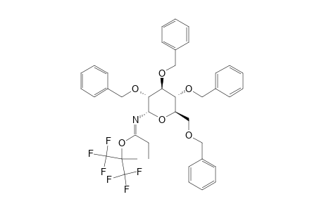 N-(2,3,4,6-TETRA-O-BENZYL-ALPHA-D-GLUCOPYRANOSYL)-O-[2',2',2'-TRIFLUORO-1'-METHYL-1'-(TRIFLUOROMETHYL)-ETHYL]-PROPANIMIDATE