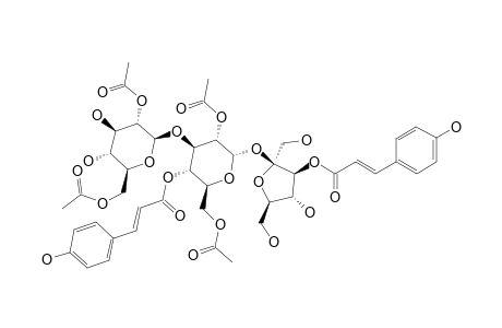 #3B;3-O-(E)-PARA-COUMAROYL-BETA-D-FRUCTOFURANOSYL-(2->1')-[2'',6''-DI-O-ACETYL-BETA-D-GLUCOPYRANOSYL-(1''->3')-(2',6'-DI-O-ACETYL-4'-O-(E)-PARA-COUMAROY