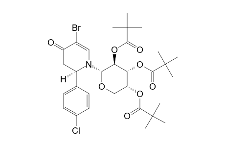 (2R)-N-(2',3',4'-TRI-O-PIVALOYL-ALPHA-D-ARABINOPYRANOSYL)-5-BROMO-2-(PARA-CHLOROPHENYL)-5,6-DEHYDROPIPERIDIN-4-ONE