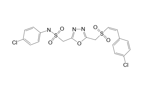 2-(PARA-CHLOROPHENYLAMINOSULFONYLMETHYL)-5-[(Z)-(PARA-CHLOROSTYRYLSULFONYLMETHYL)]-1,3,4-OXADIAZOLE