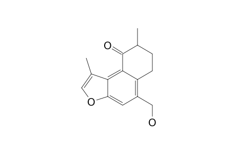 GOLDFUSSIN_A;1,8-DIMETHYL-5-HYDROXYMETHYL-9-OXO-5,6,7,8-TETRAHYDRONAPHTHO-[2.1-B]-FURAN