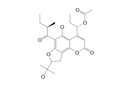 OCHROCARPIN-F;8,9-DIHYDRO-5-HYDROXY-8-(1-HYDROXY-1-METHYLETHYL)-6-(2-METHYL-1-OXOBUTYL)-4-(1S-ACETOXYPROPYL)-2H-FURO-[2',3':5,6]-BENZO-[1,2-B]-PYRA