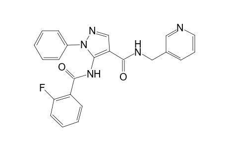 5-(2-Fluoro-benzoylamino)-1-phenyl-1H-pyrazole-4-carboxylic acid (pyridin-3-ylmethyl)-amide