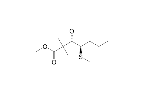 2,2,5-TRIMETHYL-3-HYDROXY-4-(METHYLTHIO)-HEXANOIC-ACID-METHYLESTER,ISOMER-#A