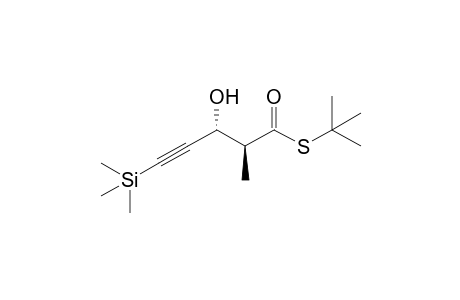 S-tert-Butyl (2R*,3S*)-3-Hydroxy-2-methyl-5-(trimethylsilyl)pent-4-ynethioate