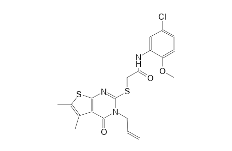 2-[(3-allyl-5,6-dimethyl-4-oxo-3,4-dihydrothieno[2,3-d]pyrimidin-2-yl)sulfanyl]-N-(5-chloro-2-methoxyphenyl)acetamide