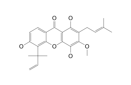 1,4,6-TRIHYDROXY-3-METHOXY-2-(3-METHYL-2-BUTENYL)-5-(1,1-DIMETHYLALLYL)XANTHONE