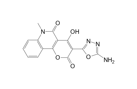 3-(5-Amino-1,3,4-oxadiazol-2-yl)-4-hydroxy-6-methyl-2H-pyrano[3,2-c]quinoline-2,5(6H)-dione