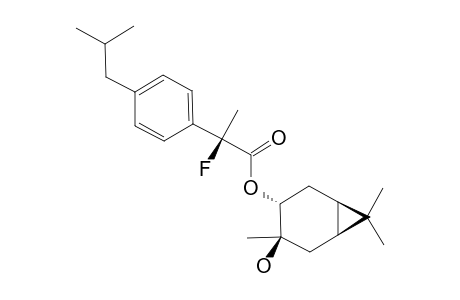 (1R,2R,3R,6S)-4-HYDROXY-4,7,7-TRIMETHYL-BICYCLO-[4.1.0]-HEPT-3-YL-(2R)-2-FLUORO-2-[4-(2-METHYLPROPYL)-PHENYL]-PROPIONATE