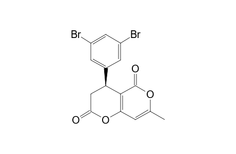 3,4-DIHYDRO-4-(3,5-DIBROMOPHENYL)-7-METHYL-2-H,5-H-PYRANO-[4,3-B]-PYRAN-2,5-DIONE