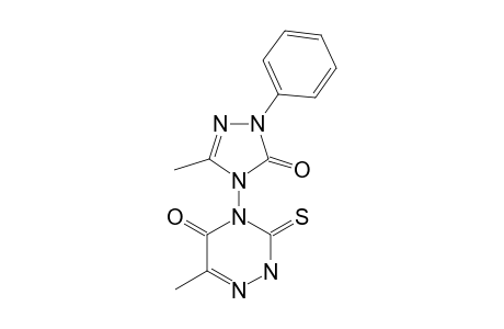 6-METHYL-4-(3'-METHYL-5'-OXO-1'-PHENYL-1,5-DIHYDRO-1,2,4-TRIAZOL-4'-YL)-3-THIOXO-3,4-DIHYDRO-2H-1,2,4-TRIAZIN-5-ONE