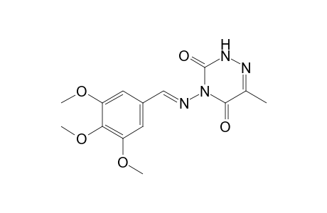 6-methyl-4-[(3,4,5-trimethoxybenzylidene)amino]-as-triazine-3,5(2H,4H)-dione