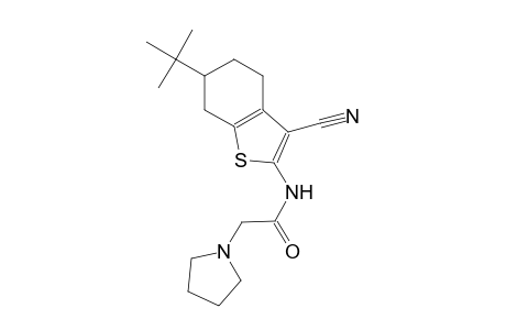 N-(6-tert-butyl-3-cyano-4,5,6,7-tetrahydro-1-benzothien-2-yl)-2-(1-pyrrolidinyl)acetamide