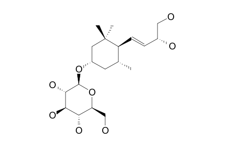 FOLIASALACIOSIDE-J;(3S,5R,6R,7E,9R)-MEGASTIGMAN-7-ENE-3,9,10-TRIOL-3-O-BETA-D-GLUCOPYRANOSIDE