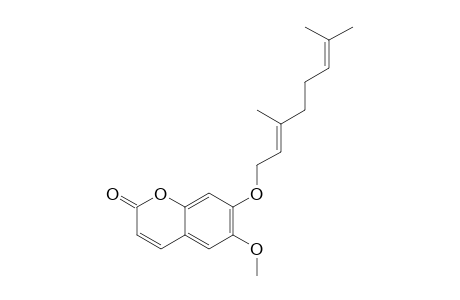 7-GERANYLOXY-6-METHOXY-COUMARIN