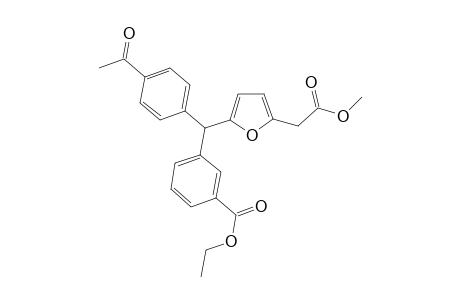 2-(Carbomethoxymethyl)-5-(p-acetylphenyl)-5-((m-carbethoxyphenyl)methyl)furan