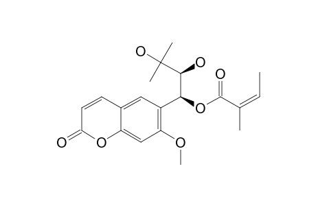 ANGELOL_K;6-[(1-R,2-S)-1-ANGELOYLOXY-2,3-DIHYDROXY-3-METHYLBUTYL]-7-METHOXYCOUMARIN