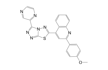 quinoline, 2-(4-methoxyphenyl)-4-(3-pyrazinyl[1,2,4]triazolo[3,4-b][1,3,4]thiadiazol-6-yl)-