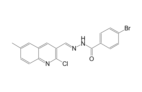 4-bromo-N'-[(E)-(2-chloro-6-methyl-3-quinolinyl)methylidene]benzohydrazide