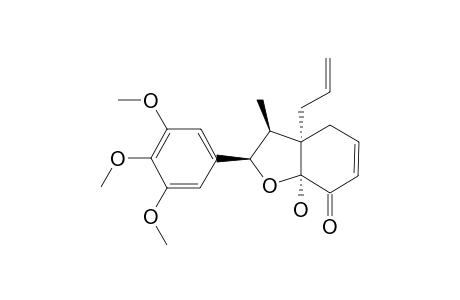 REL-(7-R,8-S,1'-R,2'-S)-2'-HYDROXY-3,4,5-TRIMETHOXY-3'-OXO-DELTA(1,3,5,4',8')-8.1',7.0.2'-NEOLIGNAN