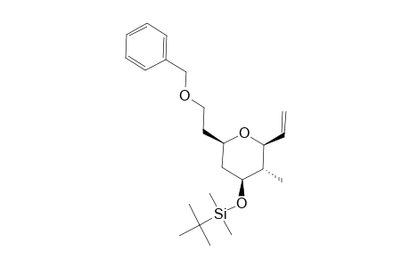 (+)-(2-S,3-R,4-S,6-R)-6-(2-BENZYLOXYETHYL)-4-(TERT.-BUTYLDIMETHYLSILANYLOXY)-3-METHYL-2-ETHENYL-TETRAHYDROPYRAN