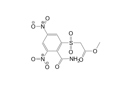 acetic acid, [[2-(aminocarbonyl)-3,5-dinitrophenyl]sulfonyl]-, methylester