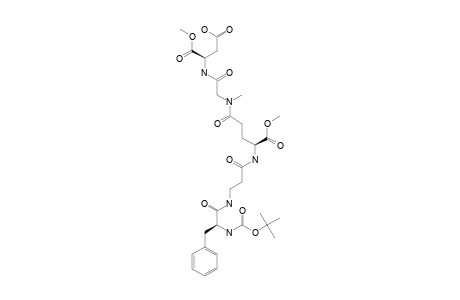 (2S)-N-(TERT.-BUTOXYCARBONYL)-PHENYLALANYL-BETA-ALANYL-[ALPHA-METHYL-(2R)-GLUTAMYL]-GAMMA-SARCOSYL-[ALPHA-METHYL-(2R)-ASPARTATE]-DIESTER;ROTAMER-#2