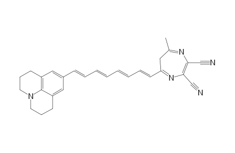 2,3-Dicyano-5-methyl-7-[8-(2,3,6,7-tetrahydro-1H,5H-benzo[ij]quinolizin-9-yl)-1,3,5,7-octatetraenyl]-6H-1,4-diazepine