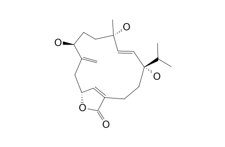 (-)-(1-S*,4-S*,7-S*,10-R*)-1,4,7-TRIHYDROXYCEMBRA-2-E,8-(19),11-Z-TRIEN-20,10-OLIDE