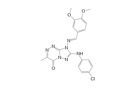 [1,2,4]Triazolo[5,1-c][1,2,4]triazin-4(8H)-one, 7-[(4-chlorophenyl)amino]-8-[[(3,4-dimethoxyphenyl)methylene]amino]-3-methyl-