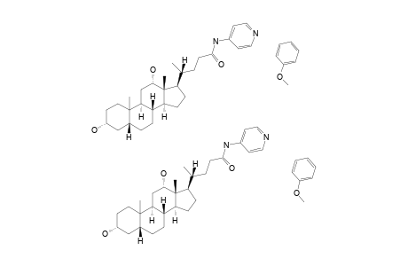 3-ALPHA,12-ALPHA-DIHYDROXY-5-BETA-CHOLAN-24-OIC-N-(PYRIDIN-4-YL)-AMIDE-ANISOLE-SOLVATE