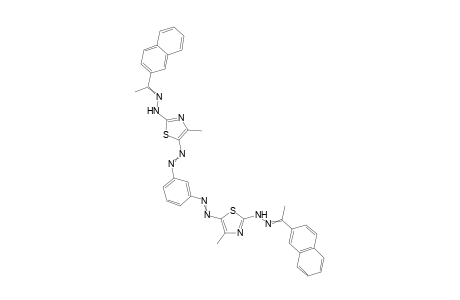 1,3-Bis((4-methyl-2-(2-(1-(naphthalen-2-yl)ethylidene)hydrazinyl) thiazol-5-yl) diazenyl)benzene