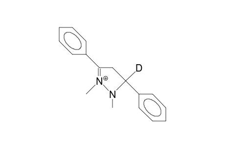 5-Deuterio-1,2-dimethyl-3,5-diphenyl-2-pyrazolinium cation