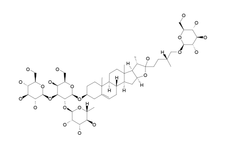 #14;INDIOSIDE-D;26-O-BETA-D-GLUCOPYRANOSYL-3-BETA,22-XI,26-TRIHYDROXY-(25R)-FUROST-5-ENE-3-O-[ALPHA-L-RHAMNOPYRANOSYL-(1->2)-[(BETA-D-GLUCOPYRANOSYL-(1->3)]-BE