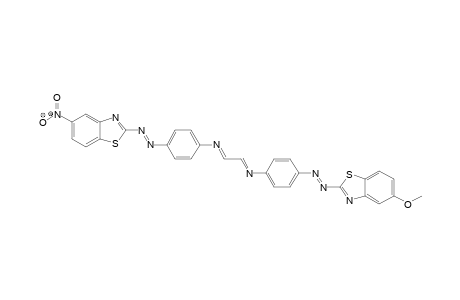 4-[(1E)-2-(5-Methoxybenzothiazol-2-yl)diazenyl]-N-{(1E,2E)-2-{{4-[(1E)-2-(5-nitrobenzothiazol-2-yl)diazenyl]phenyl}imino}ethylidene}benzenamine