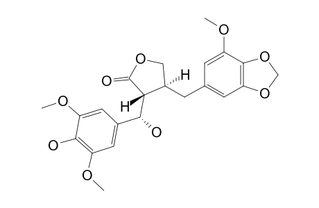 (2-S,3-R,6-S)-2-[HYDROXY-(4-HYDROXY-3,5-DIMETHOXYPHENYL)-METHYL]-3-(5-METHOXY-3,4-METHYLENEDIOXYBENZYL)-BUTYROLACTONE