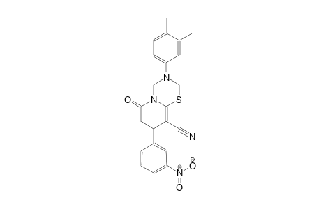 2H,6H-pyrido[2,1-b][1,3,5]thiadiazine-9-carbonitrile, 3-(3,4-dimethylphenyl)-3,4,7,8-tetrahydro-8-(3-nitrophenyl)-6-oxo-