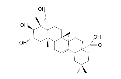 ARJUNOLIC ACID; 2alpha,3beta,23-TETRAHYDROXYOLEAN-12-EN-28-OIC ACID