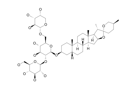 25(S)-5-BETA-SPIROSTAN-3-BETA-OL-3-O-ALPHA-L-ARABINOPYRANOSYL-(1->6)-[BETA-D-GLUCOPYRANOSYL-(1-2)]-BETA-D-GLUCOPYRANOSIDE