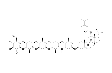 CYNANCHOGENIN-3-O-BETA-D-GLUCOPYRANOSYL-(1->4)-BETA-D-OLEANDROPYRANOSYL-(1->4)-BETA-D-OLEANDROPYRANOSYL-(1->4)-BETA-D-CYMAROPYRANOSYL-(1->4)