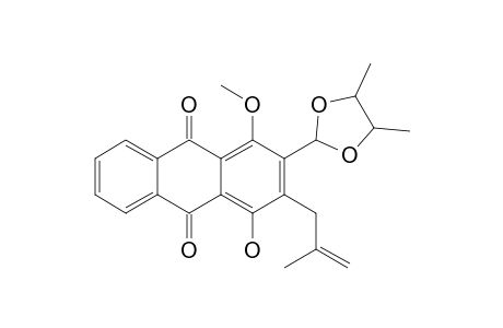 (4'R,5'R)-2-(4',5'-DIMETHYL-1',3'-DIOXOLAN-2-YL)-4-HYDROXY-1-METHOXY-3-(2''-METHYLPROP-2''-ENYL)-ANTHRAQUINONE