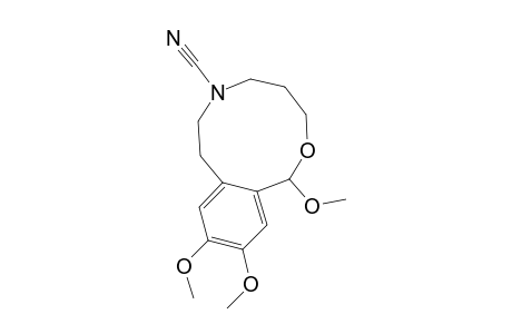 1,10,11-TRIMETHOXY-3,4,5,6,7,8-HEXAHYDRO-1H-2,6-BENZOXAZECINE-6-CARBONITRILE