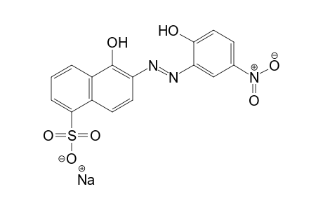 1-Naphthalenesulfonic acid, 5-hydroxy-6-[(2-hydroxy-5-nitrophenyl)azo]-, monosodium salt