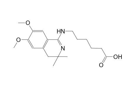 hexanoic acid, 6-[(3,4-dihydro-6,7-dimethoxy-3,3-dimethyl-1-isoquinolinyl)amino]-