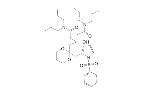 N,N-Dipropyl-3-hydroxy-5-oxo-3-(N,N-dipropylamidomethyl)-6-(1-phenylsulfonyl-2-pyrrolyl)hexanamide 5-trimethylene acetal