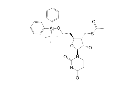 1-(3'-ACETYLTHIOMETHYL-6'-TERT.-BUTYLDIPHENYLSILYL-3',5'-DIDEOXY-BETA-ALLO-FURANOSYL)-URACIL