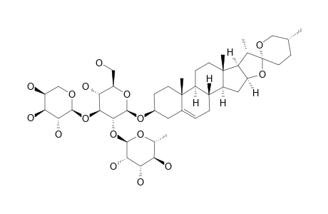 25R-SPIROST-5-EN-3-BETA-OL-3-O-ALPHA-L-RHAMNOPYRANOSYL-(1->2)-O-[ALPHA-L-ARABINOPYRANOSYL-(1->3)]-BETA-D-GLUCOPYRANOSIDE